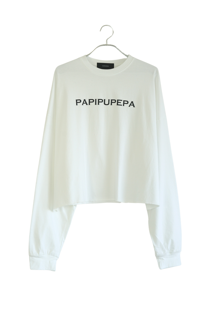 Logo print long shirt – papipupepa